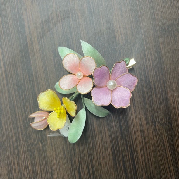 春亦归古风发饰绒花发簪 手工制作默认微瑕