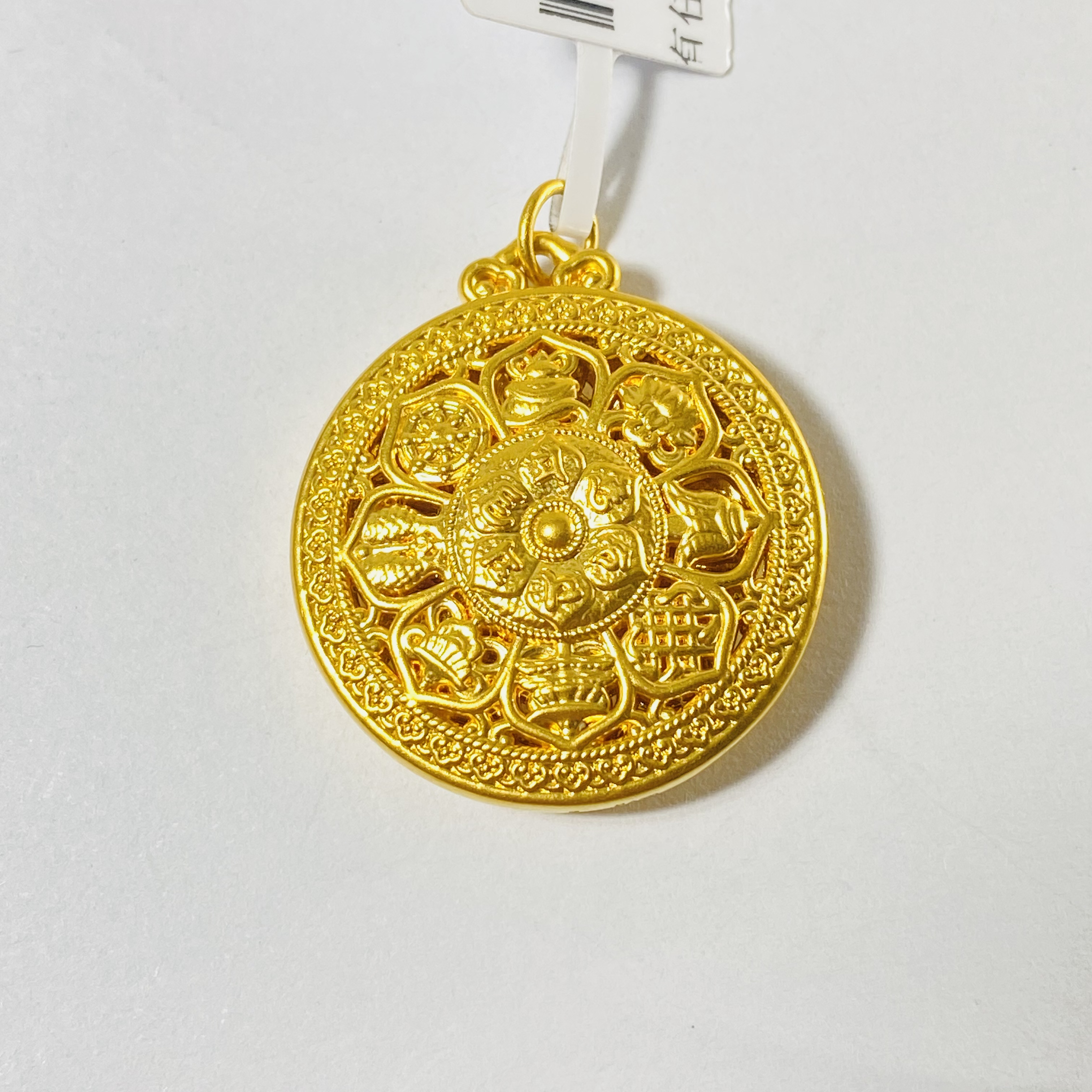 周腾福足金999八宝罗盘吊坠传承项坠福字百搭转运锁骨链生日礼物