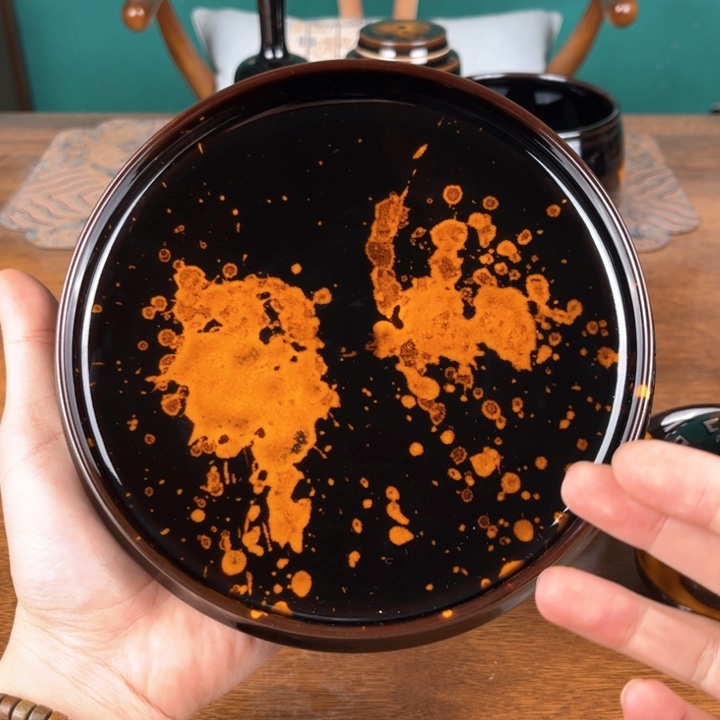 盘玳瑁釉圆形大壶承