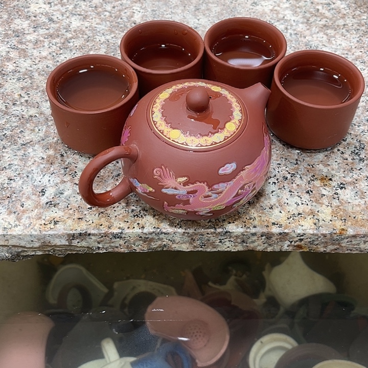 茶壶紫砂朱泥龙飞凤舞西施壶