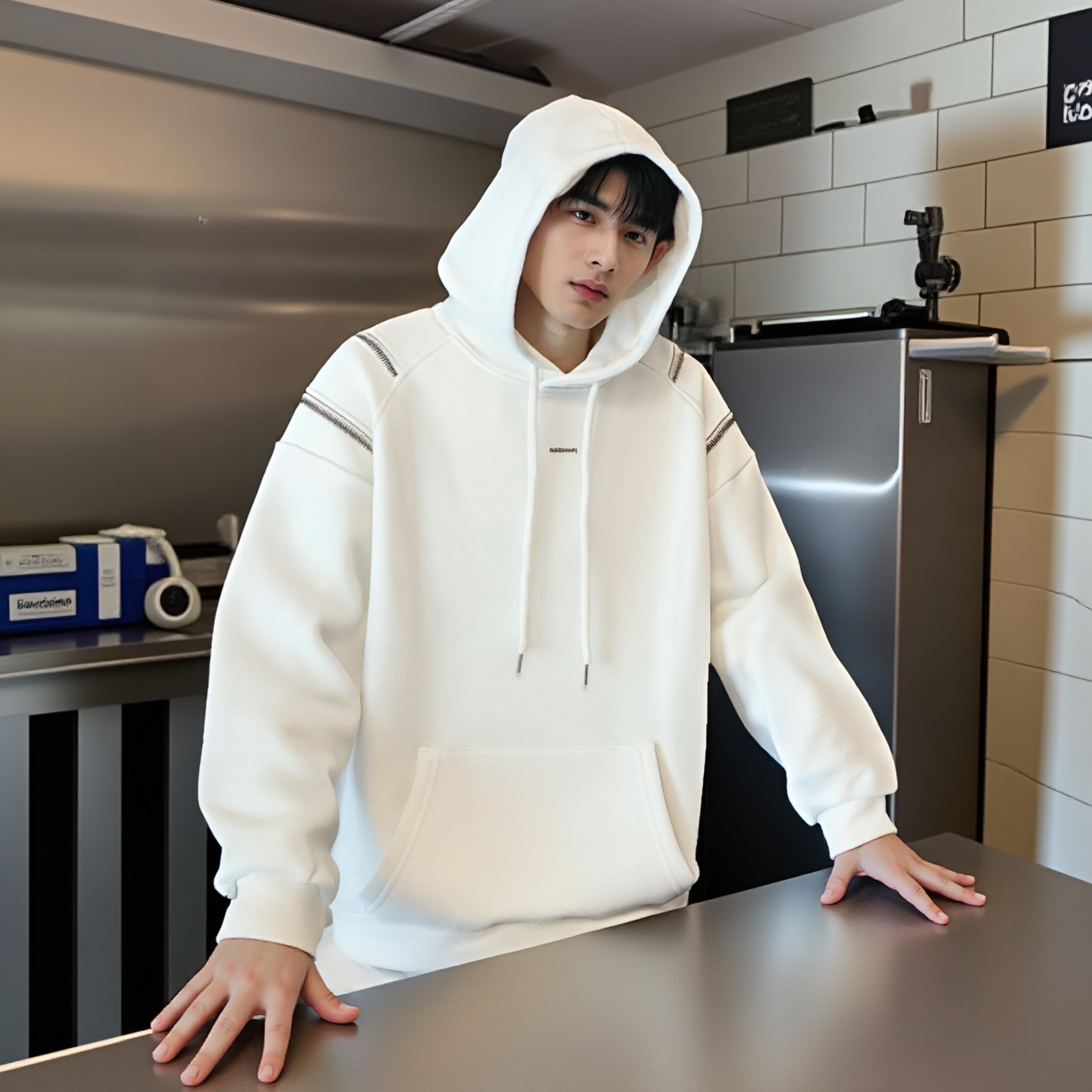 卫衣宽松型秋冬ins纯色春秋连帽款百搭潮流连帽0000