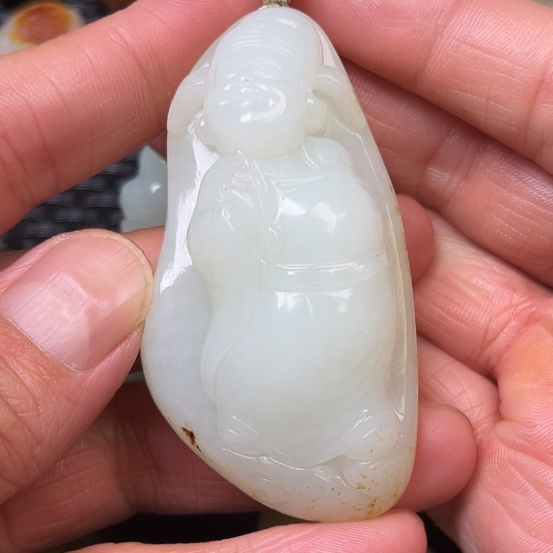 和田玉未镶嵌挂件南***一