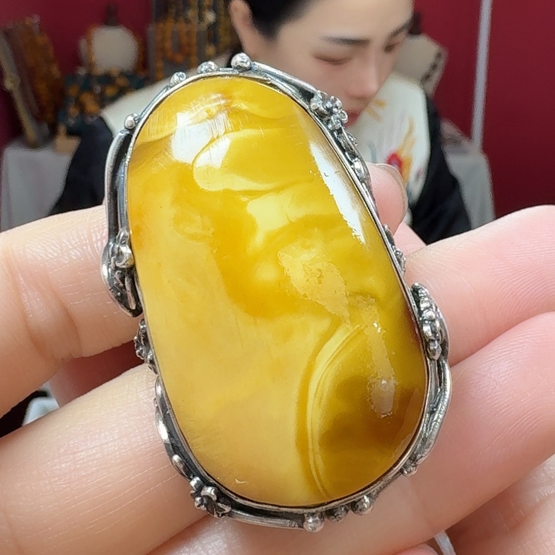 蜜蜡未镶嵌手链戒指