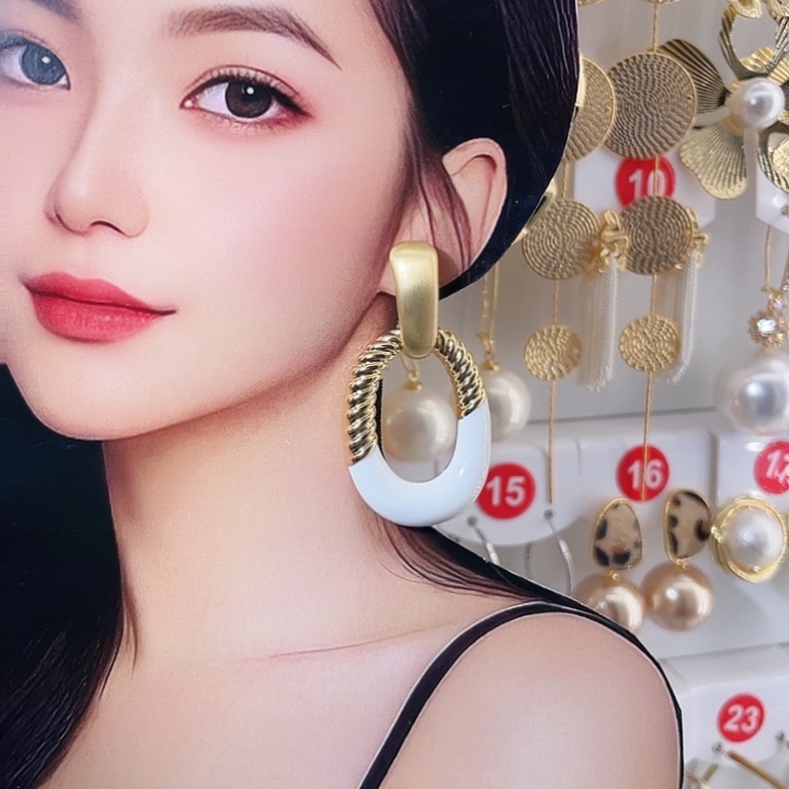 仿珍珠铁合金合金饰品耳环30