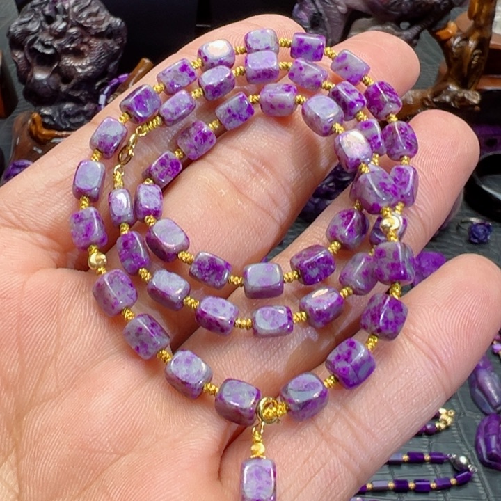 苏纪石（舒俱来）项链18K金镶嵌