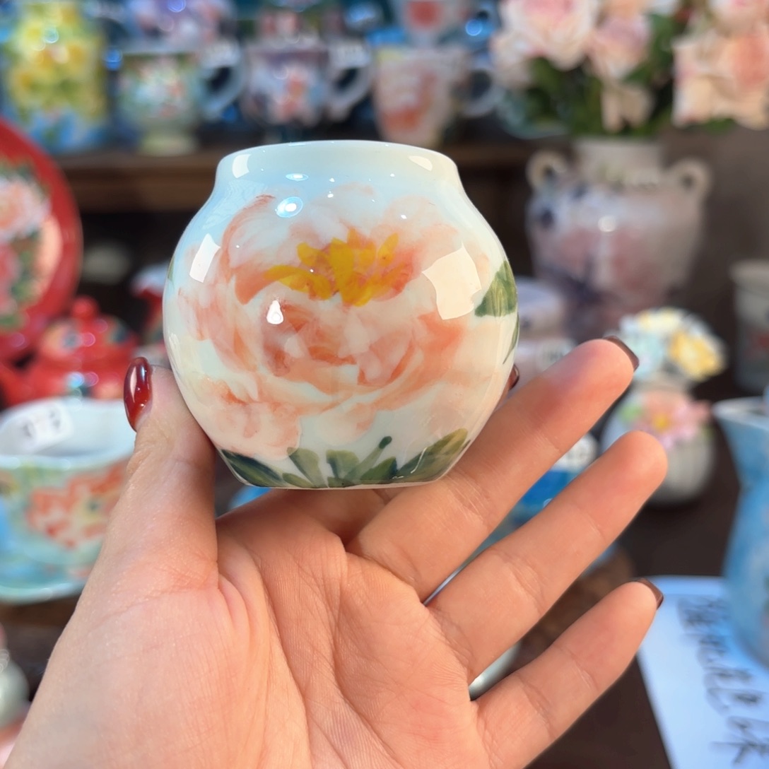 景德镇手绘高温釉下彩陶瓷茶具