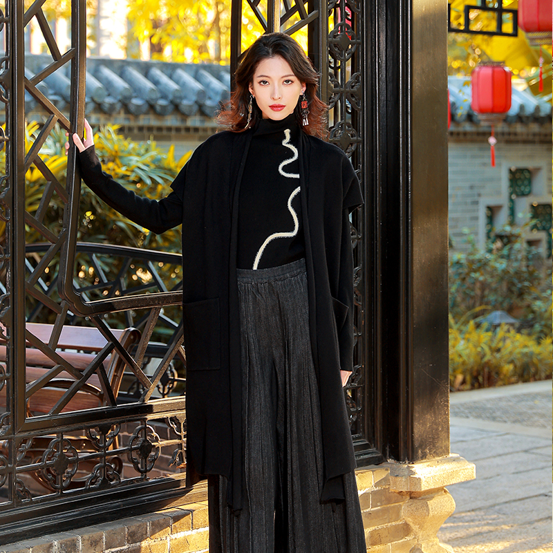【双12同价-浮生事】杨丽萍设计民族风新中式风纯色无袖开衫外套