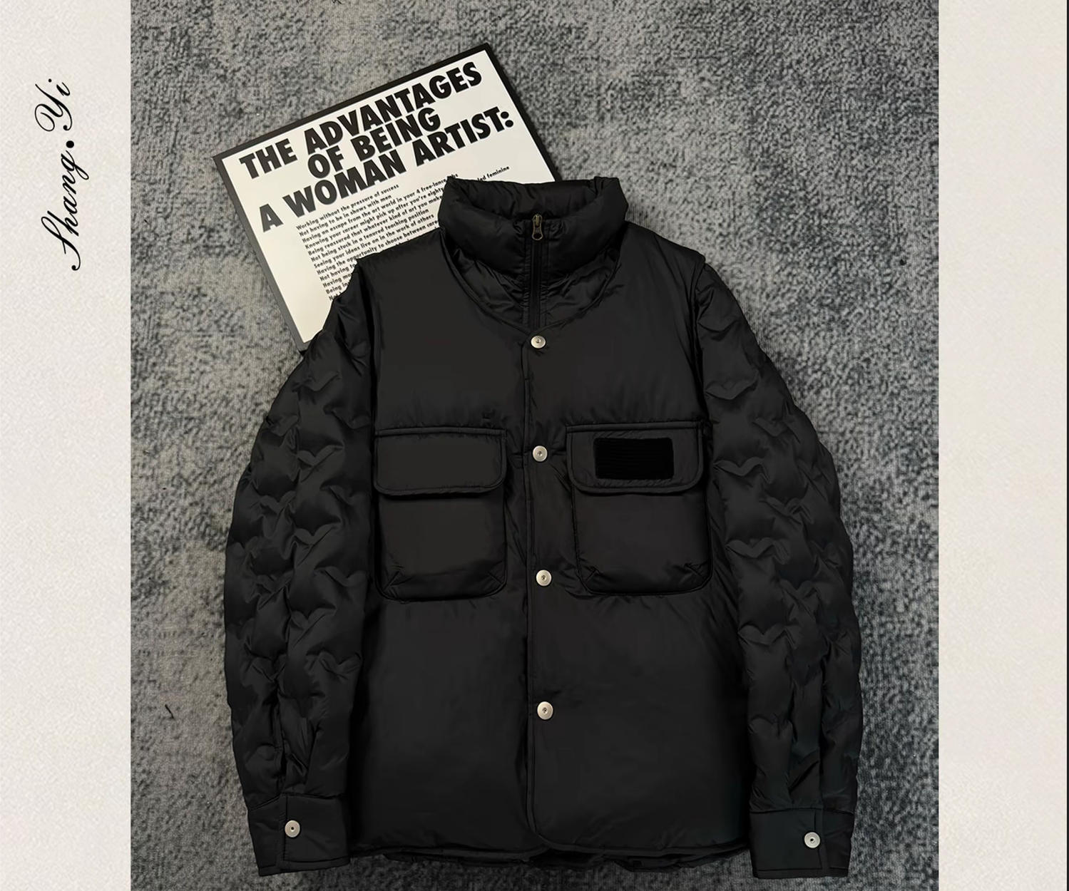 【买一送一】3.0黑标90鹅绒马甲衬衫两件套羽绒服男女同款时尚套装