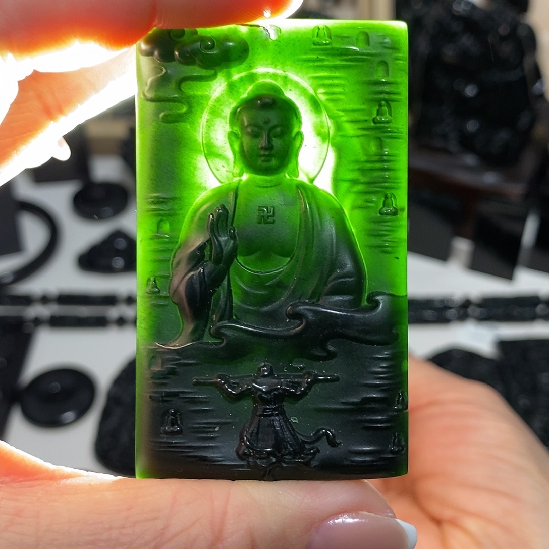 岫玉未镶嵌纯天然岫玉颈饰