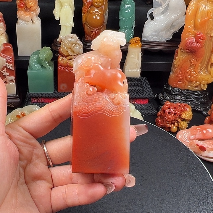 老挝石高山水冻石