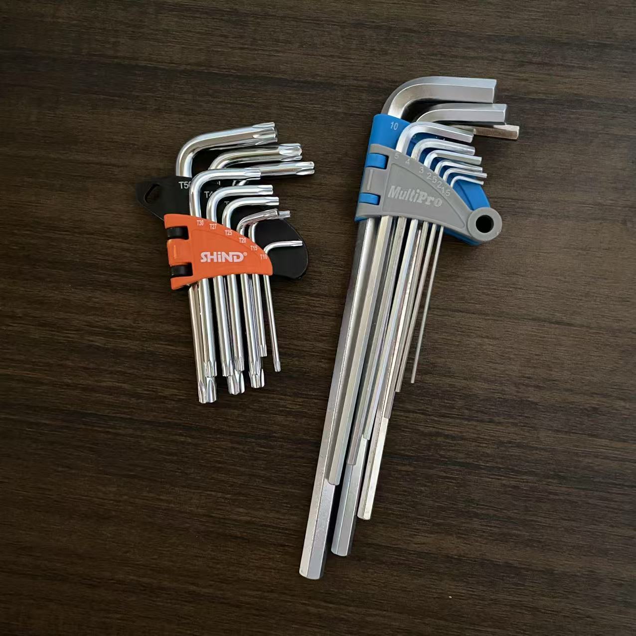 加长内六角扳手套装两个颜色随机