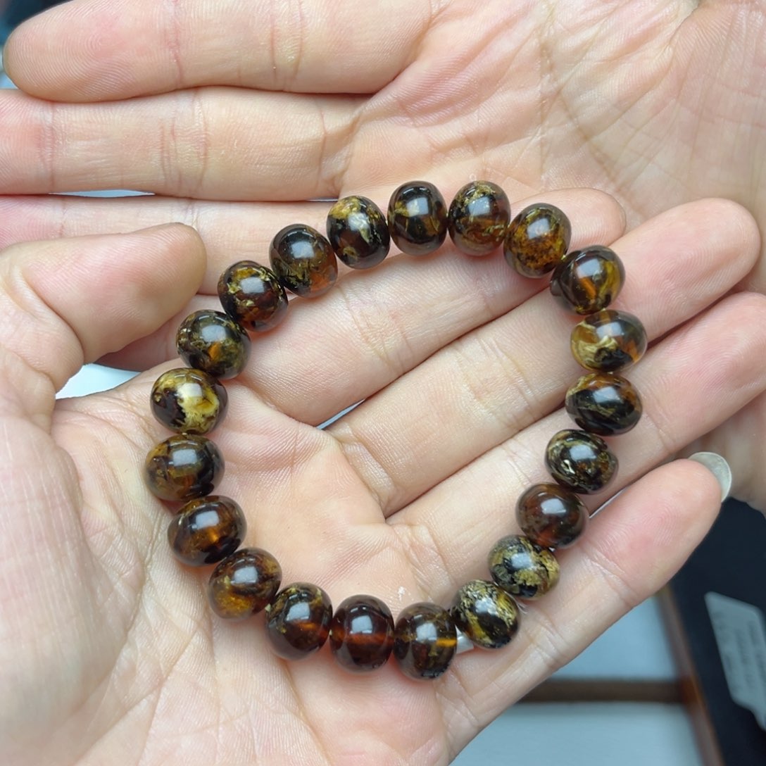 琥珀裸石未镶嵌11+花蜡