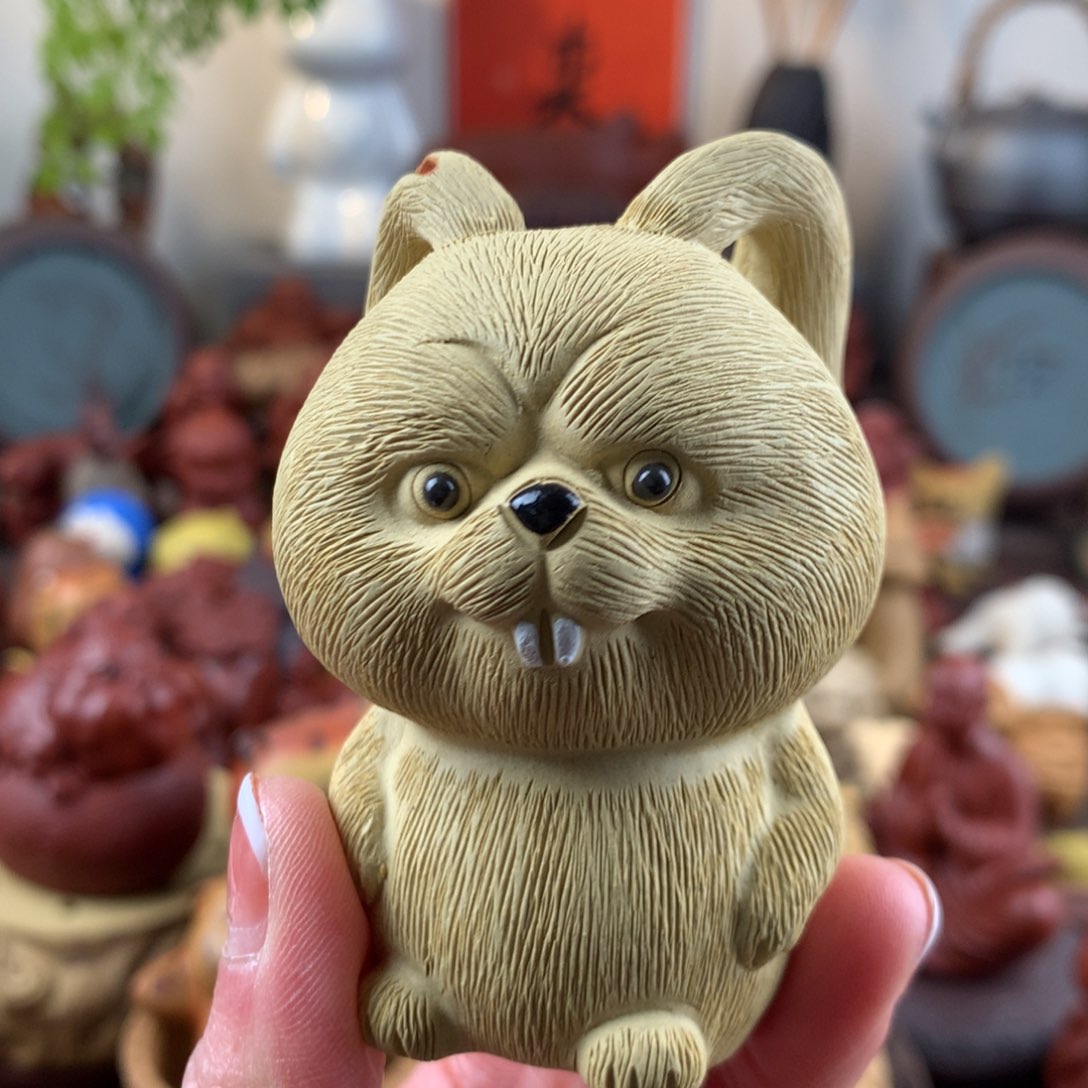 紫砂茶宠龅牙暴富兔