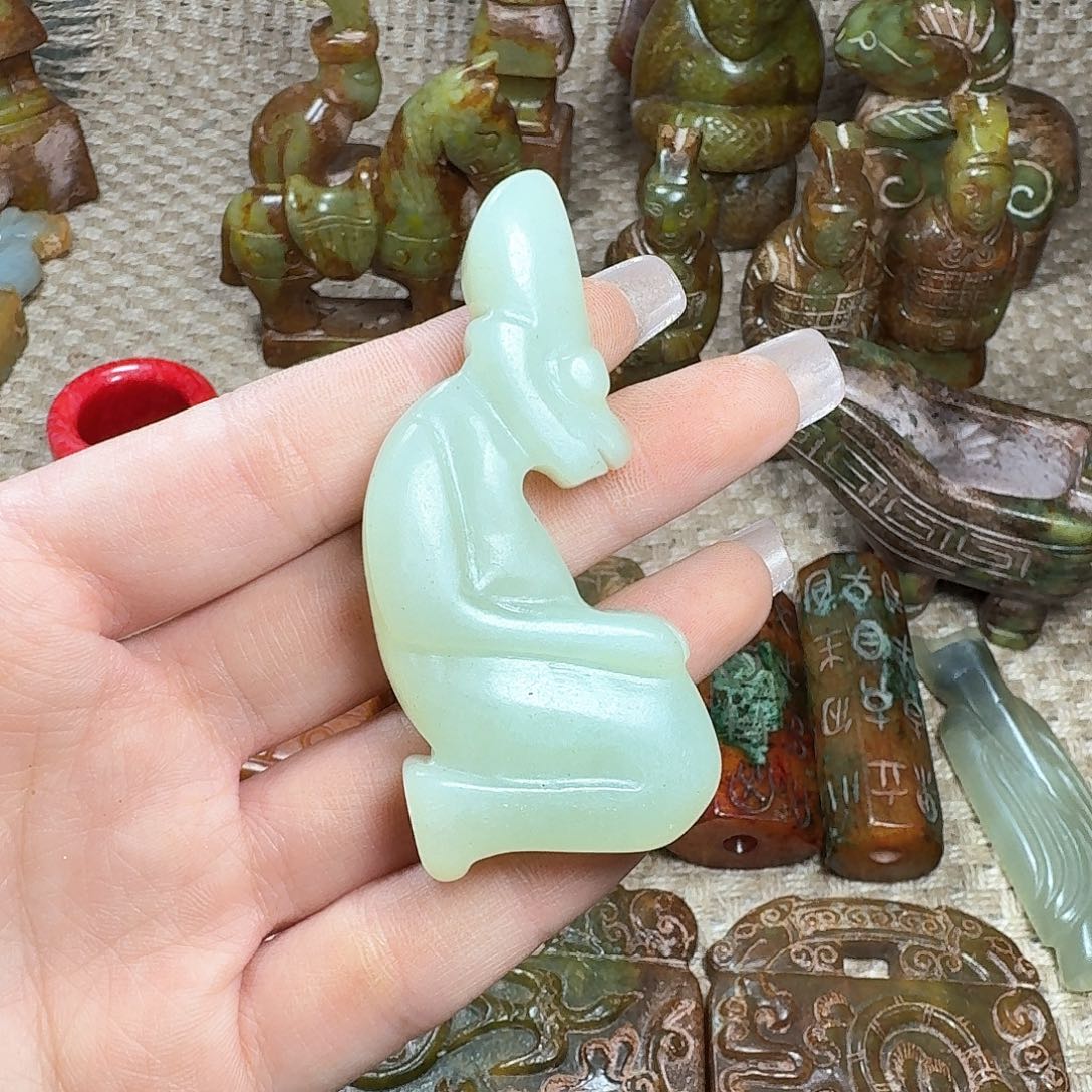 白玉菩提吊坠挂件