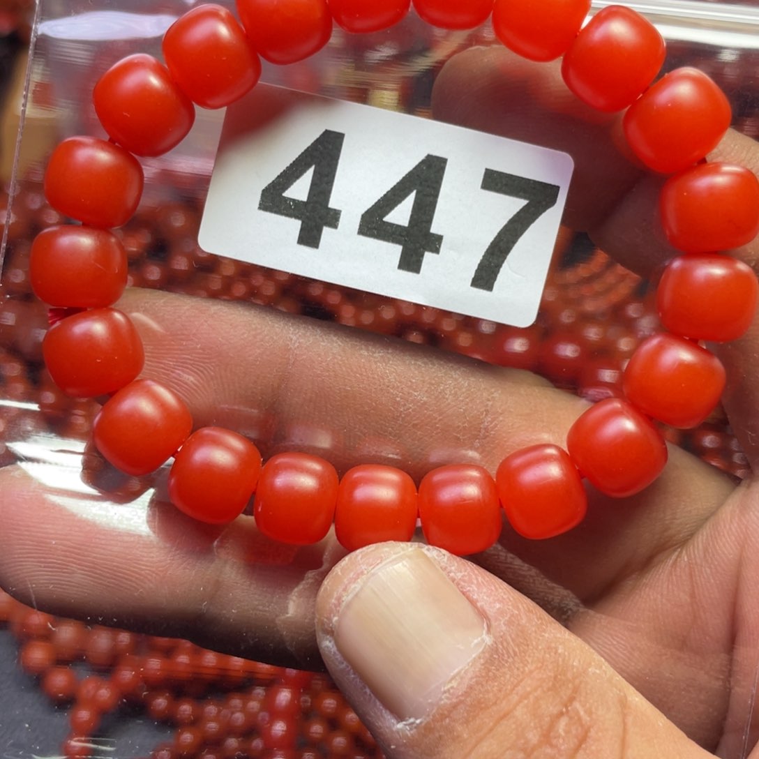 南红玛瑙手链未镶嵌y***墨