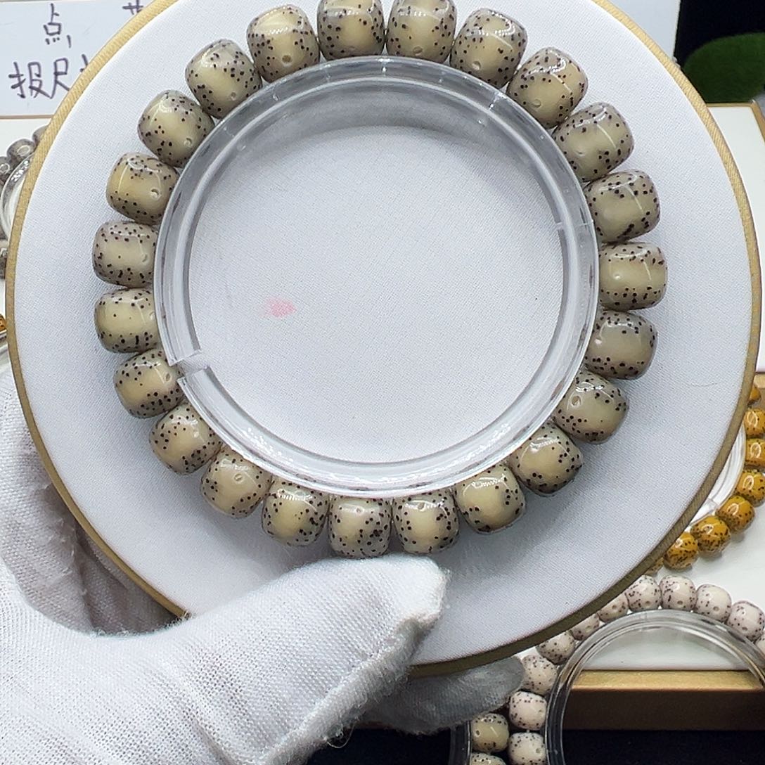 手串星月菩提骨瓷白10✖️9通体月朗星稀