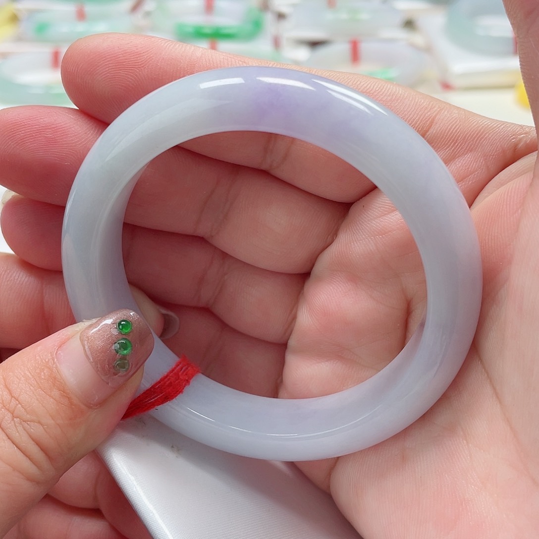 翡翠未镶嵌手镯缅甸翡翠手镯56圈