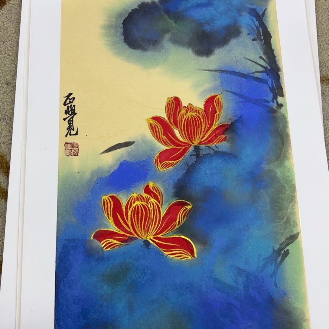 国画卡纸花鸟花鸟
