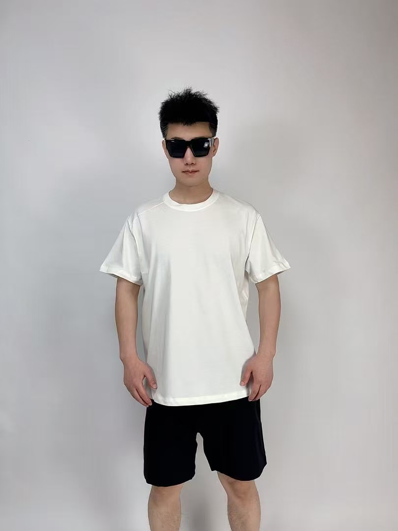 男士纯色短袖T恤圆领纯棉夏季纯色短袖无口袋