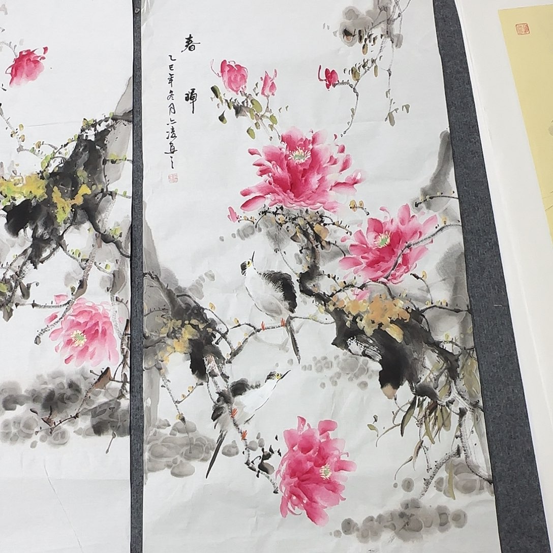 国画国画纯手绘山水花鸟
