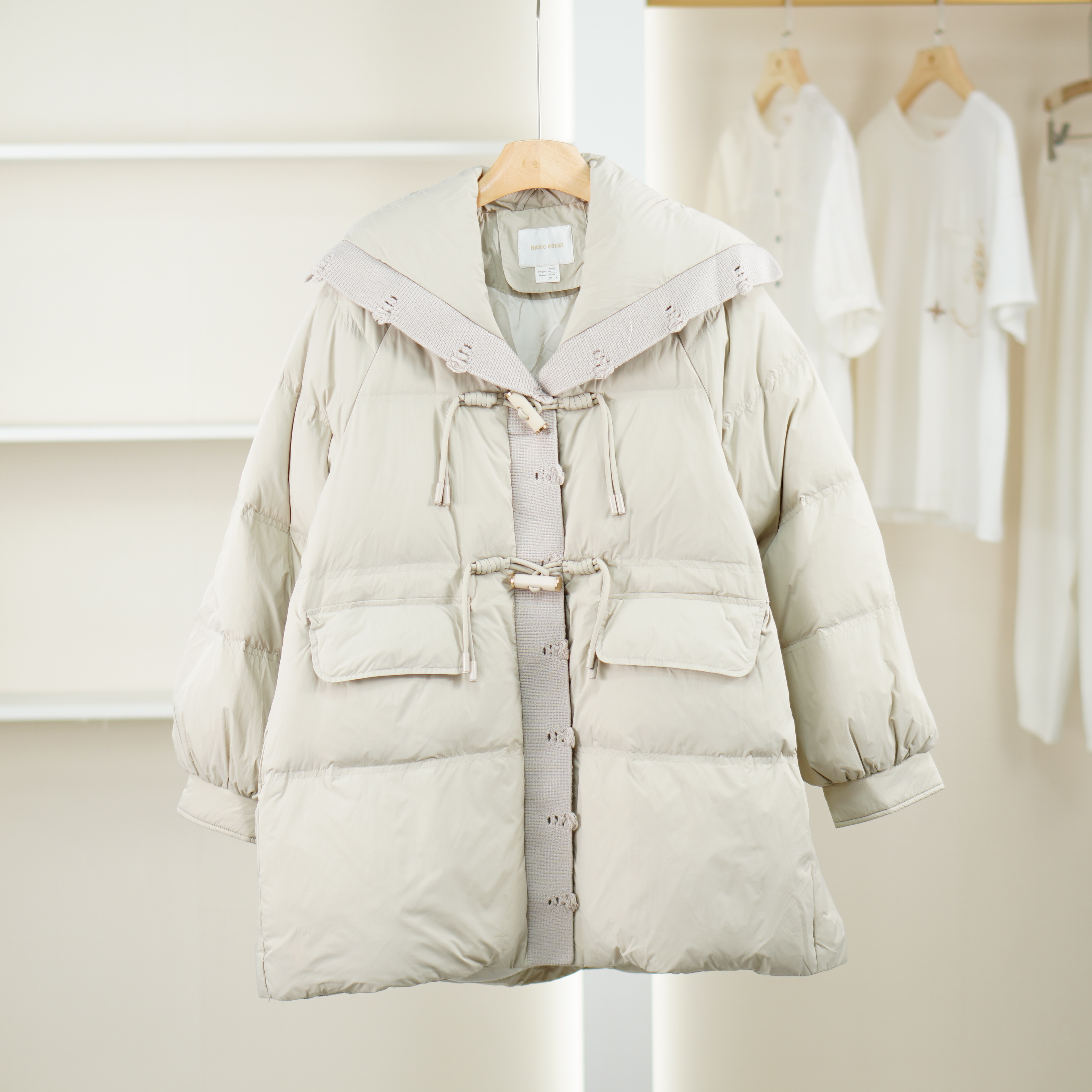 麦迪尚品【百JH】5110203 冬季时尚翻领中长羽绒服外套品牌女装