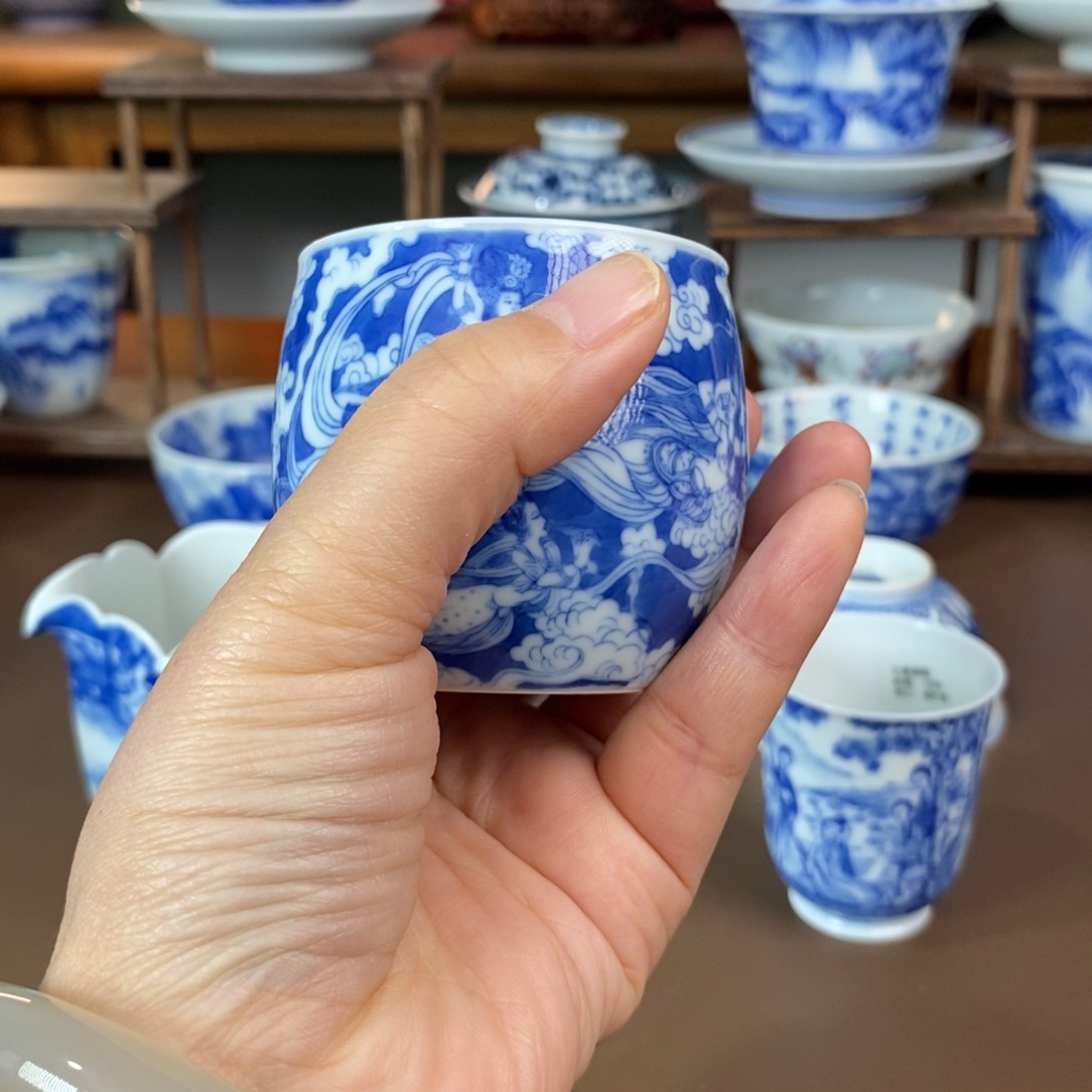 扁*花景德镇陶瓷手工手绘