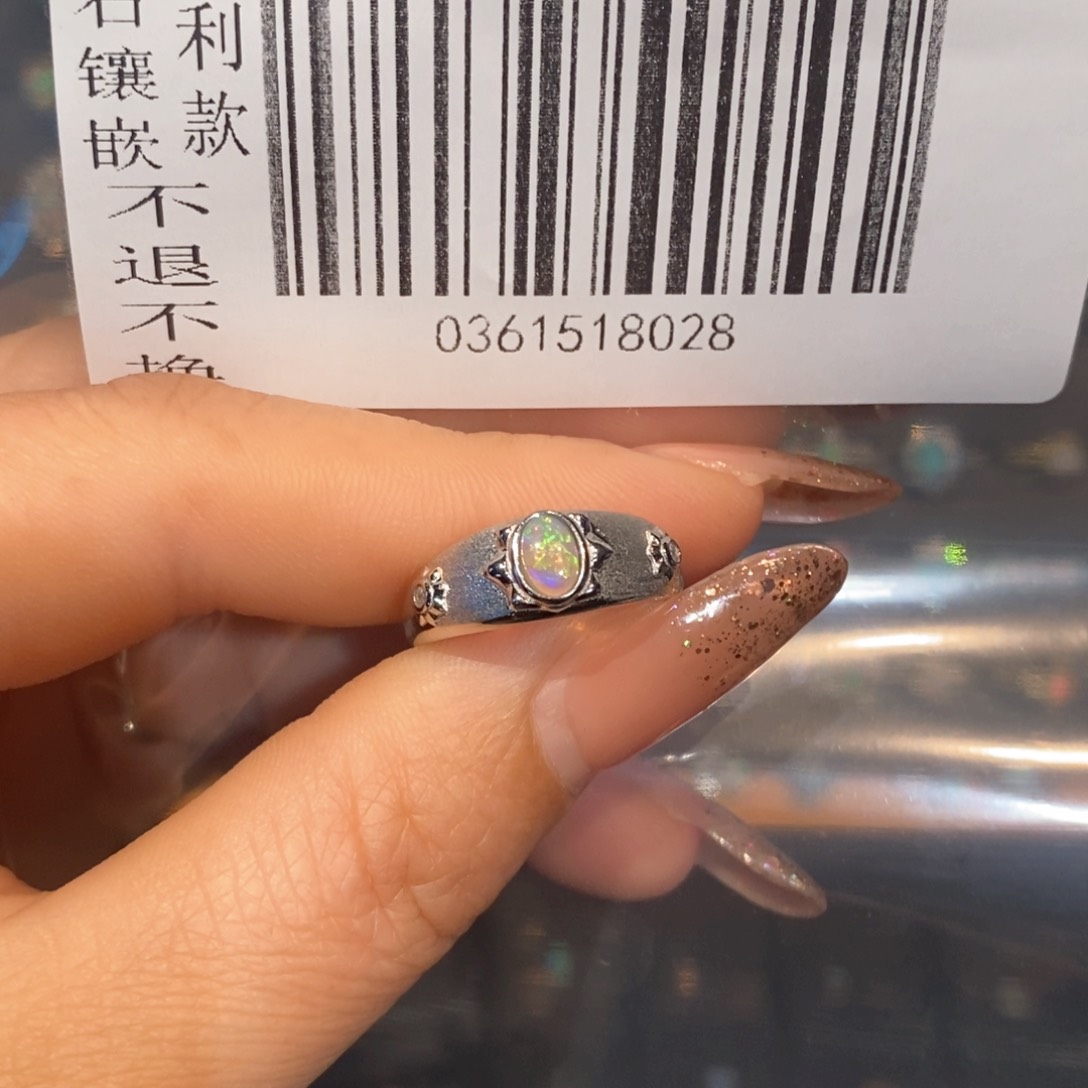 欧泊欧泊欧泊银S925镶嵌大***图
