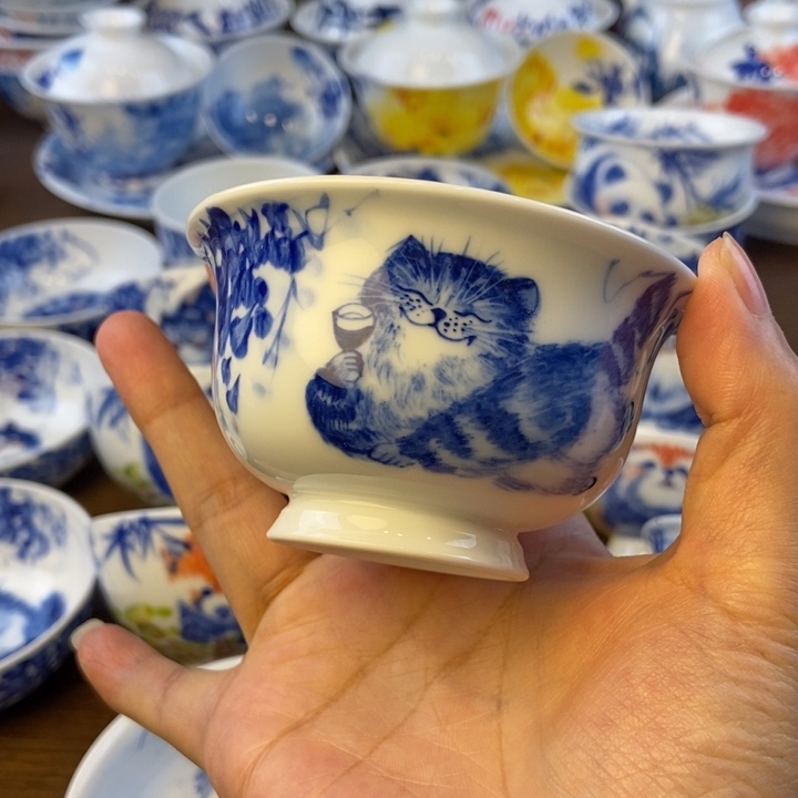脑***鱼瓷片景德镇陶瓷艺术