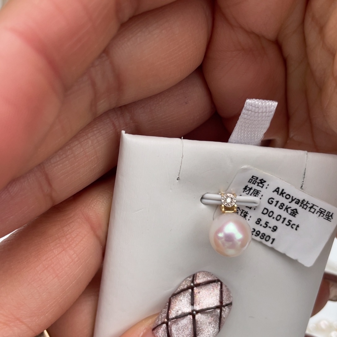 海水珍珠颈饰18K金镶嵌媛*