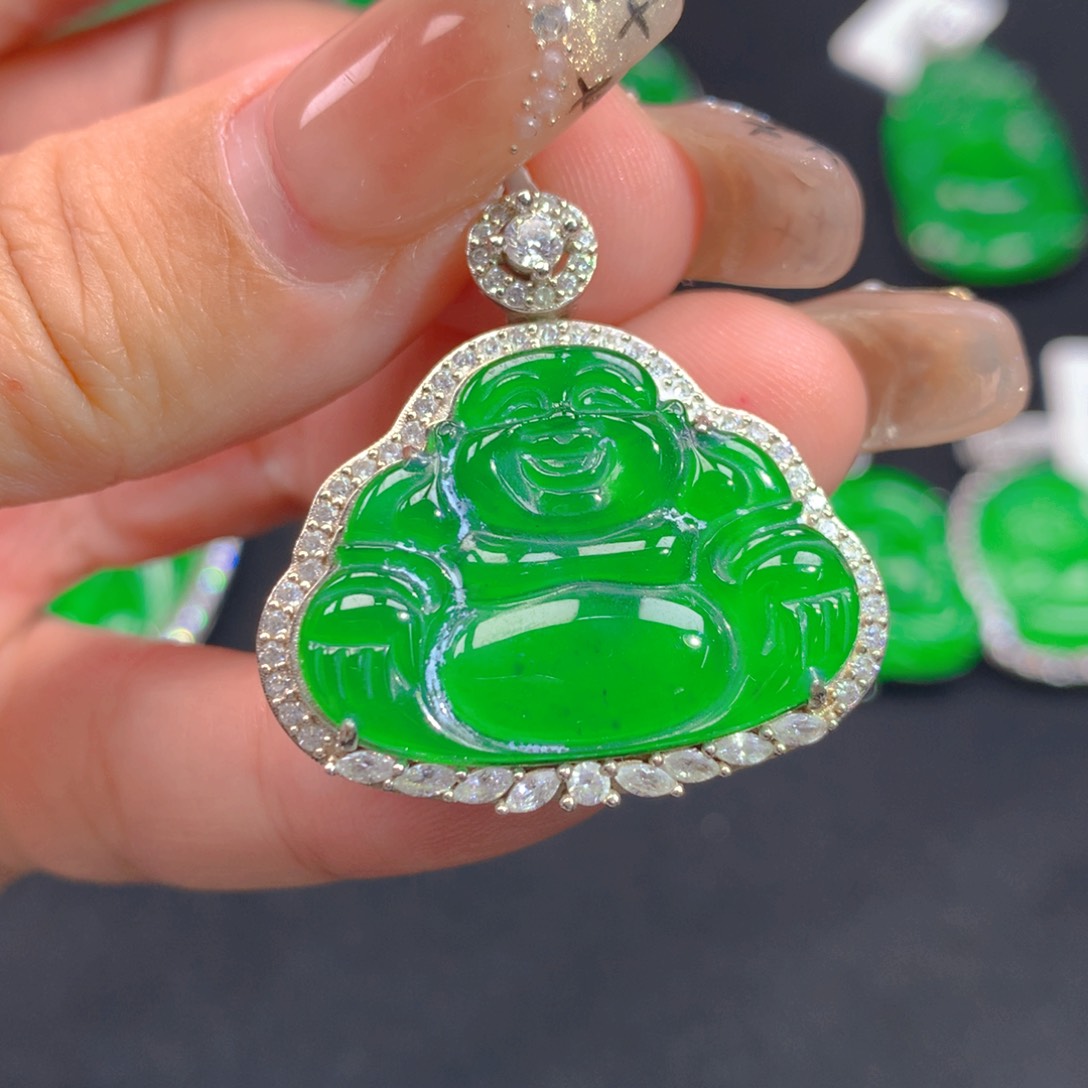 翡翠颈饰银S925镶嵌111111111111