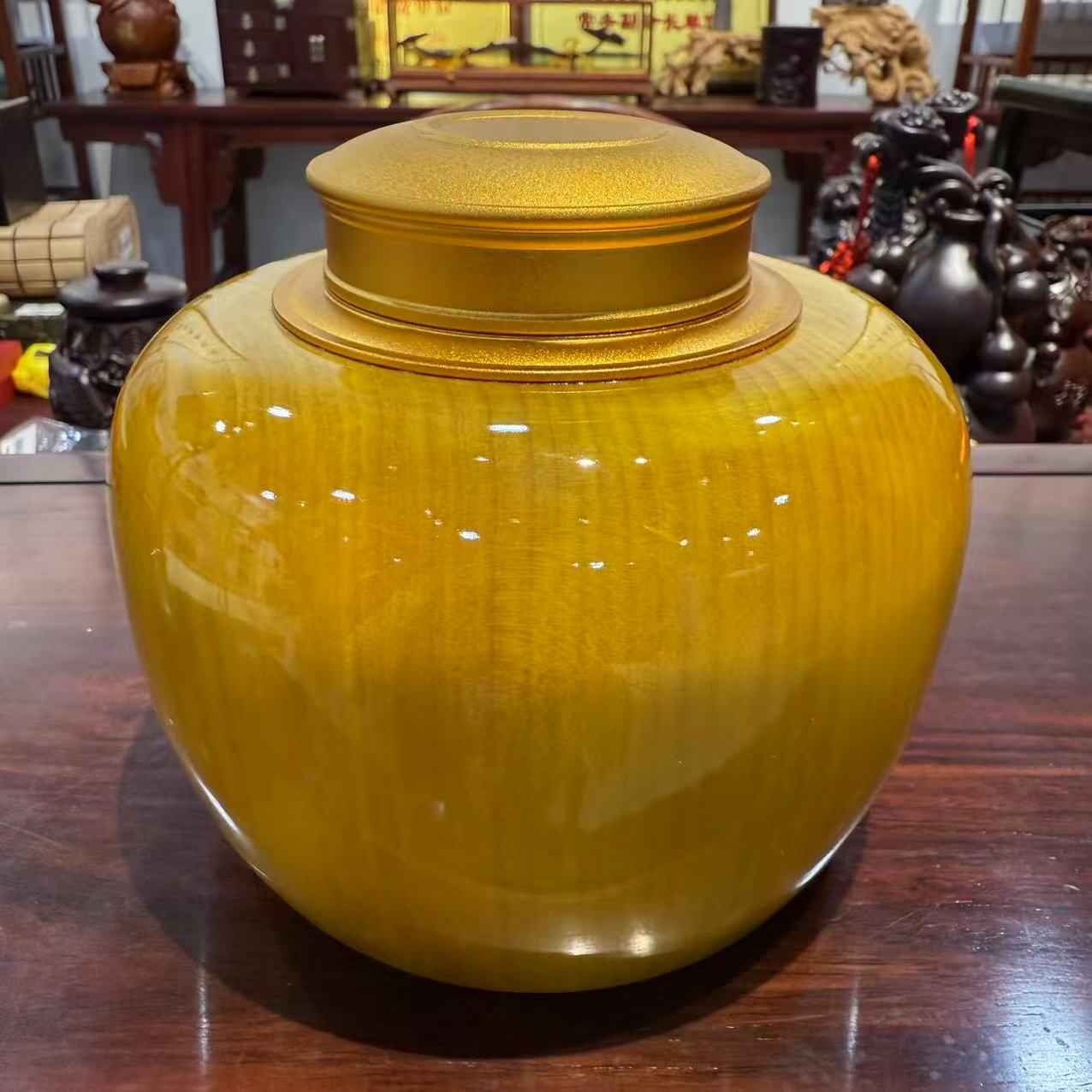 H楠木约12-13cm茶叶罐/个-CL050375TZYB