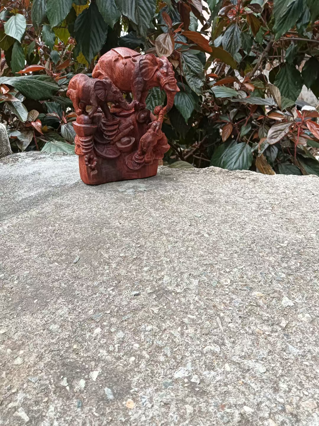 印度小叶紫檀吉祥如意全立体镂空雕刻