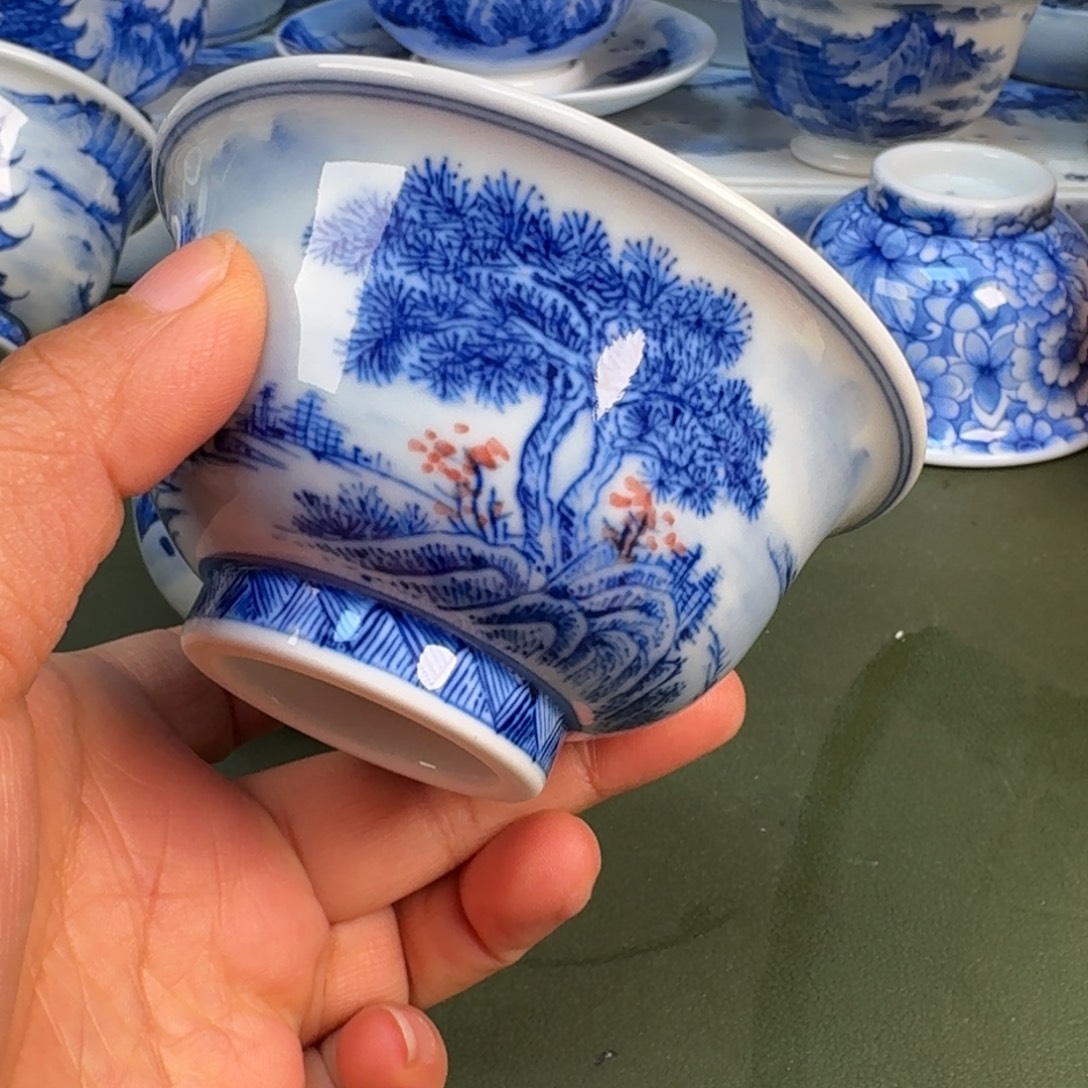 瓷景德镇纯手绘茶具圆圆292