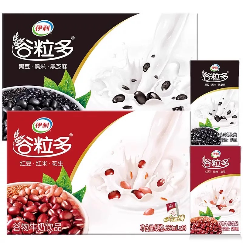 （12月产）【源头仓库京东快递次日达】伊利谷粒多黑谷/红谷牛奶250ml*16盒儿童优质营养严选整箱成长早餐营养