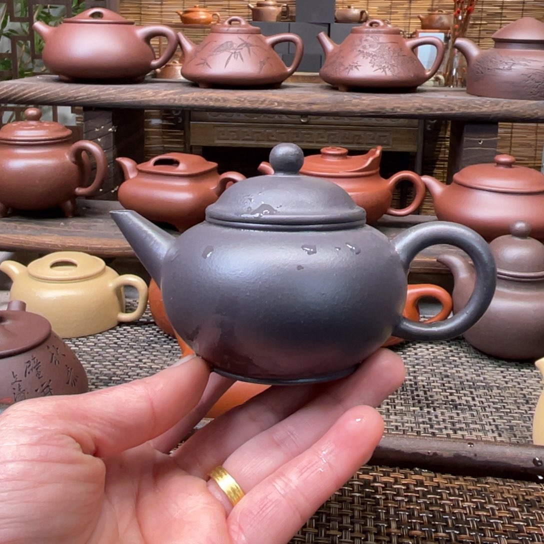 紫砂茶壶宜兴原矿紫砂手工制130