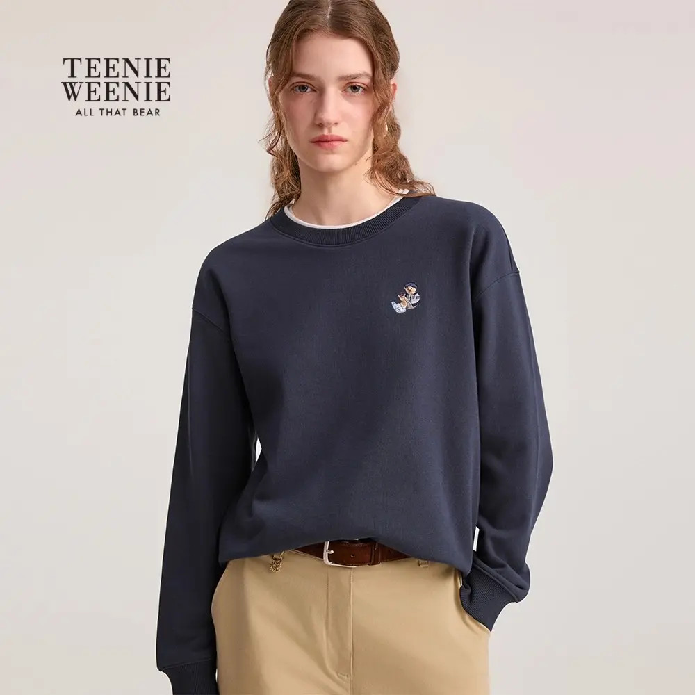 TeenieWeenie小熊卫衣2025休闲舒适简约时尚圆领上衣TTMA254901E