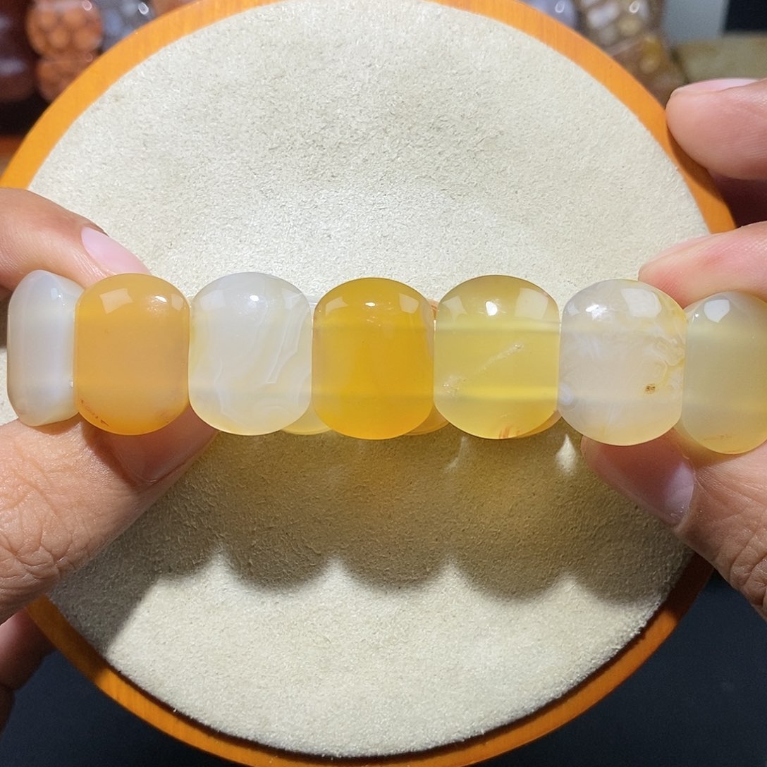 硅化珊瑚（珊瑚玉）手串未镶嵌冰发丝14