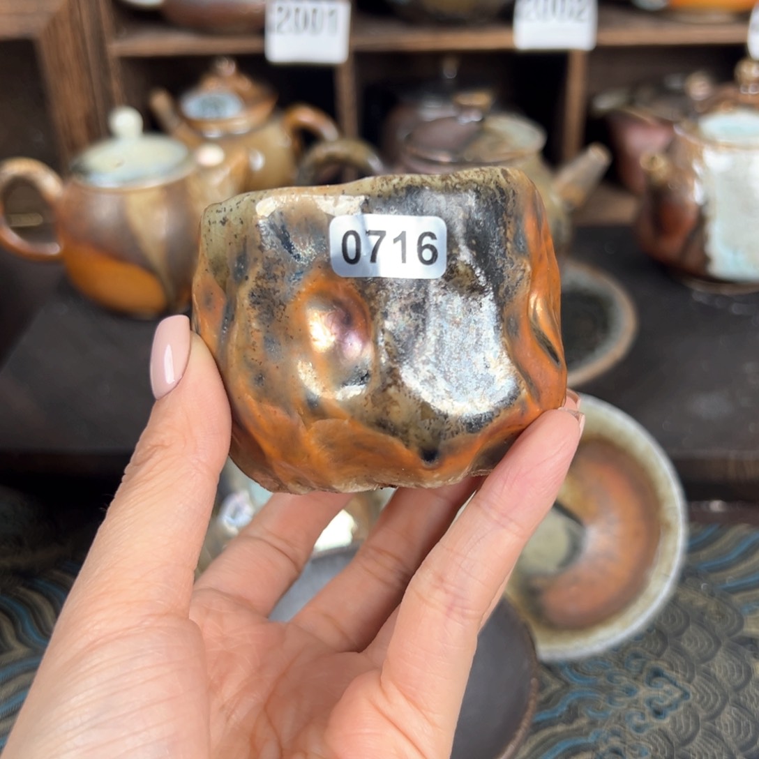 杯夏*柴烧茶器细陶主人杯