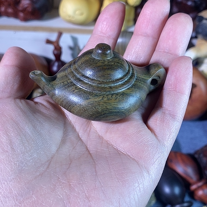 维腊木（绿檀）把把壶