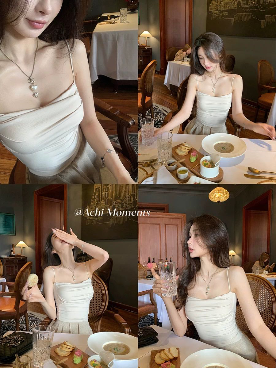 纯欲甜辣妹褶皱小吊带美背背心带胸垫裹胸修身打底显胸大抹胸上衣