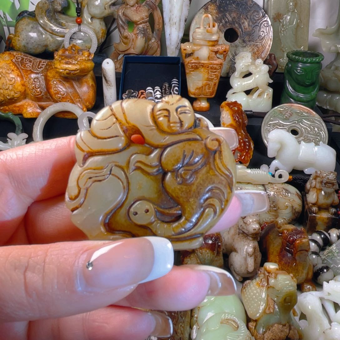 和田玉挂件未镶嵌11