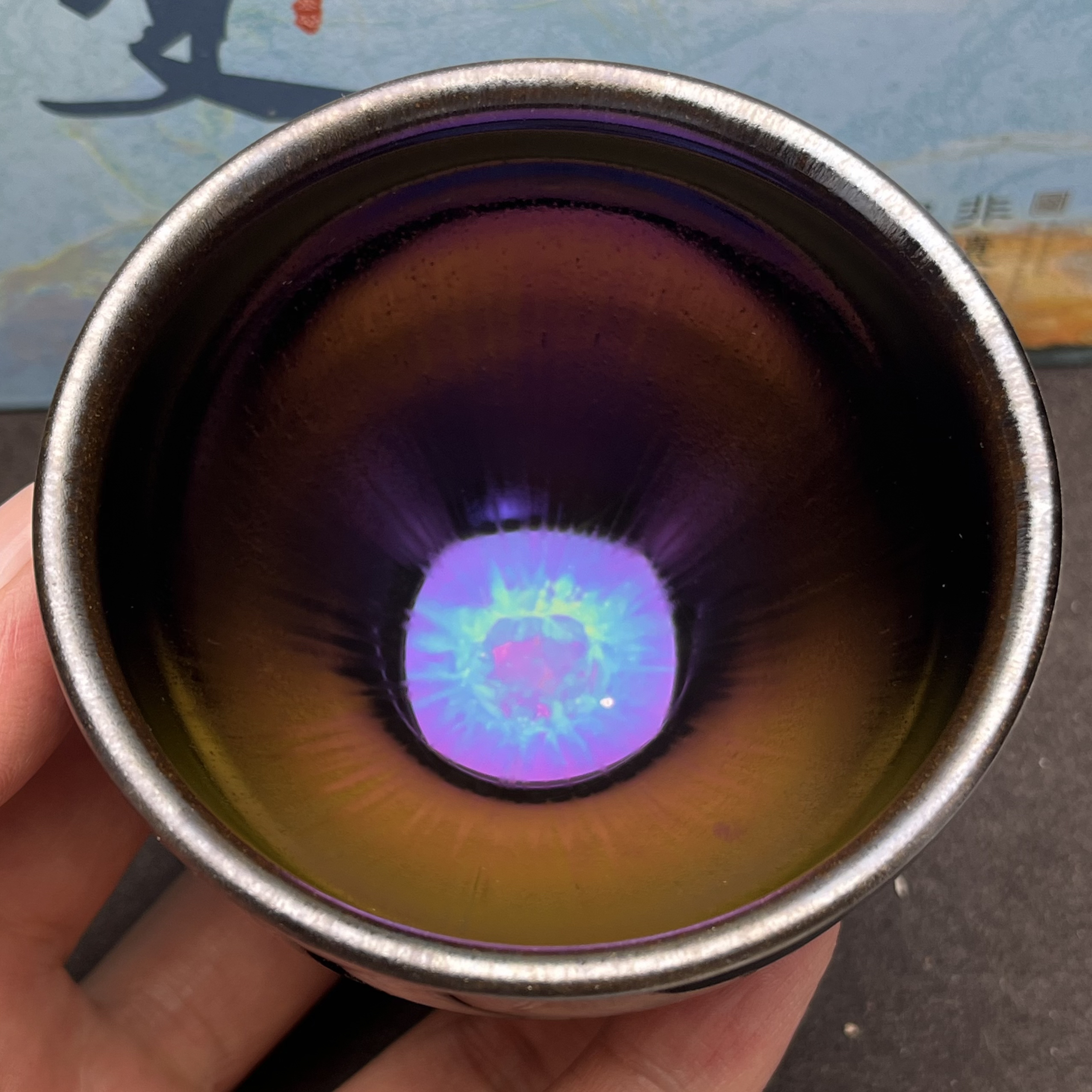 建阳建盏陶瓷茶杯名家余奇骏暗夜女神纯手工原矿铁胎主人杯盏杯