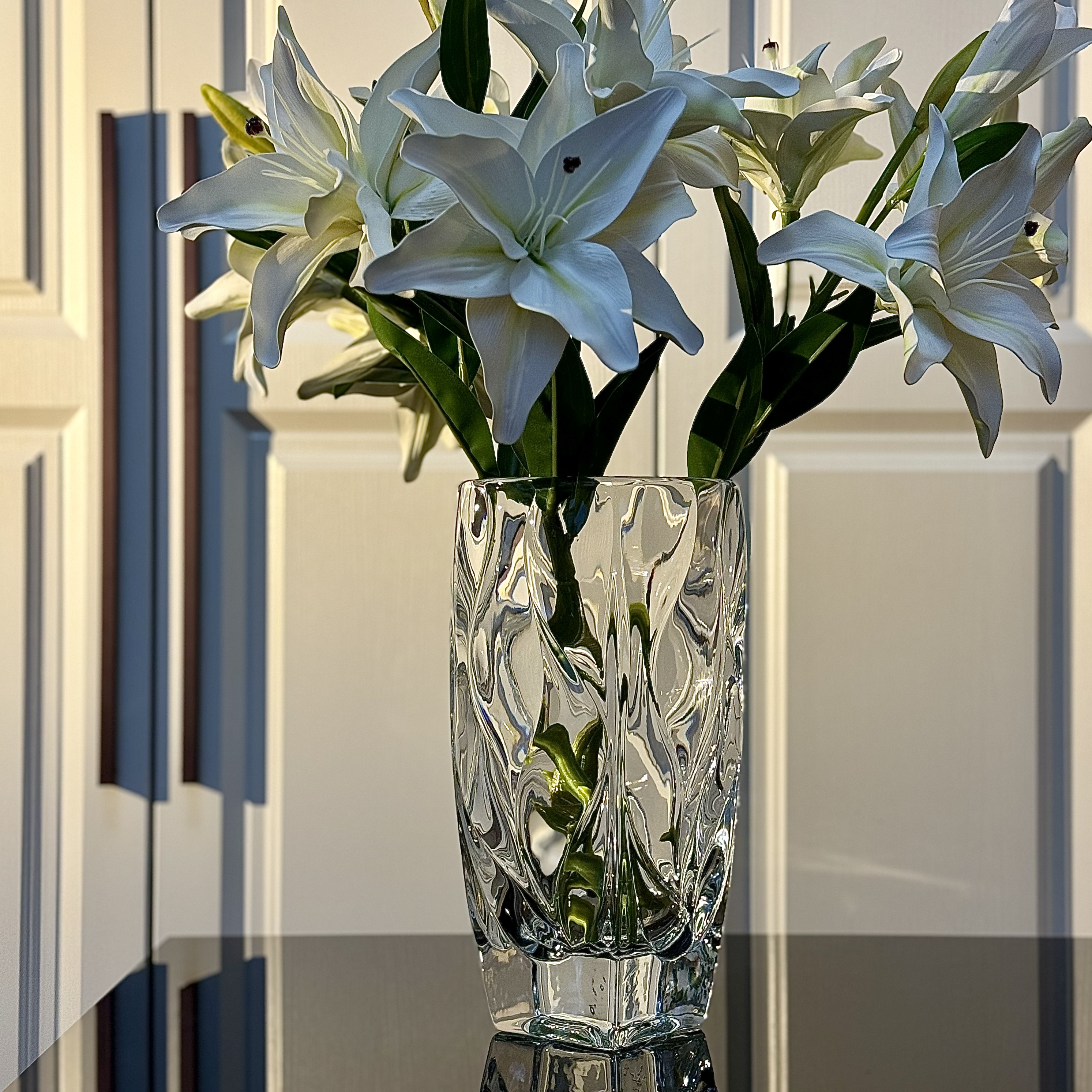 流光溢彩千禧轻奢水晶玻璃花瓶客厅装饰水培鲜花器皿摆件