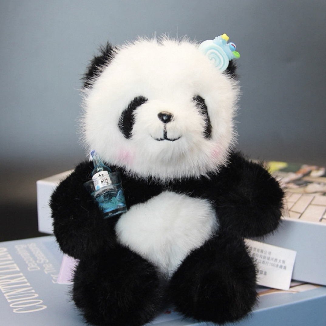 可爱桌伴熊猫毛绒玩具公仔布娃娃玩偶儿童男生女生生日礼物潮玩小