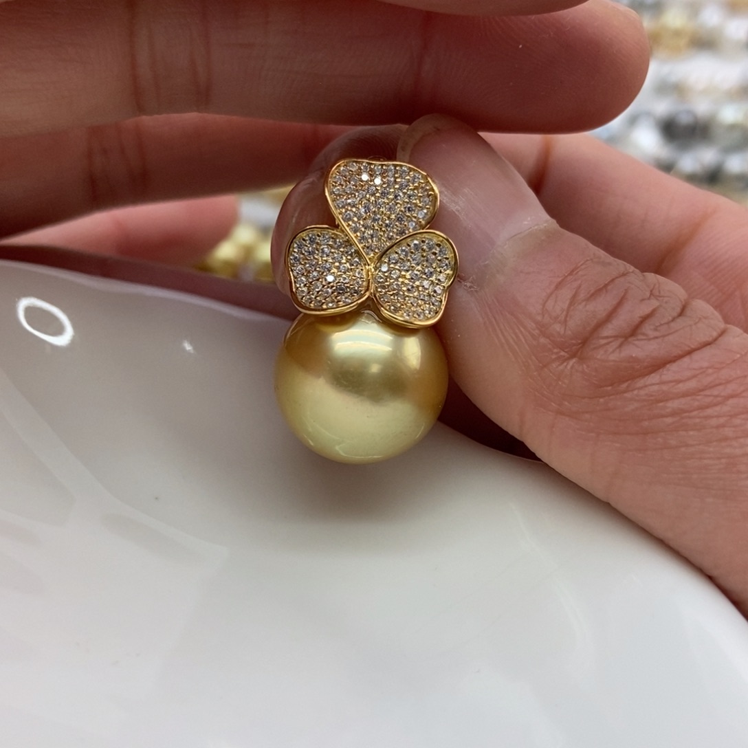 海水珍珠吊坠(不含链)银S925镶嵌