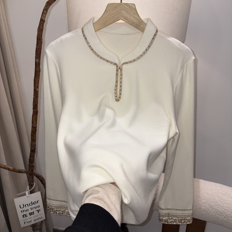 “澳绒”百搭打底衫 新中式国风气质高定冬季时尚上衣