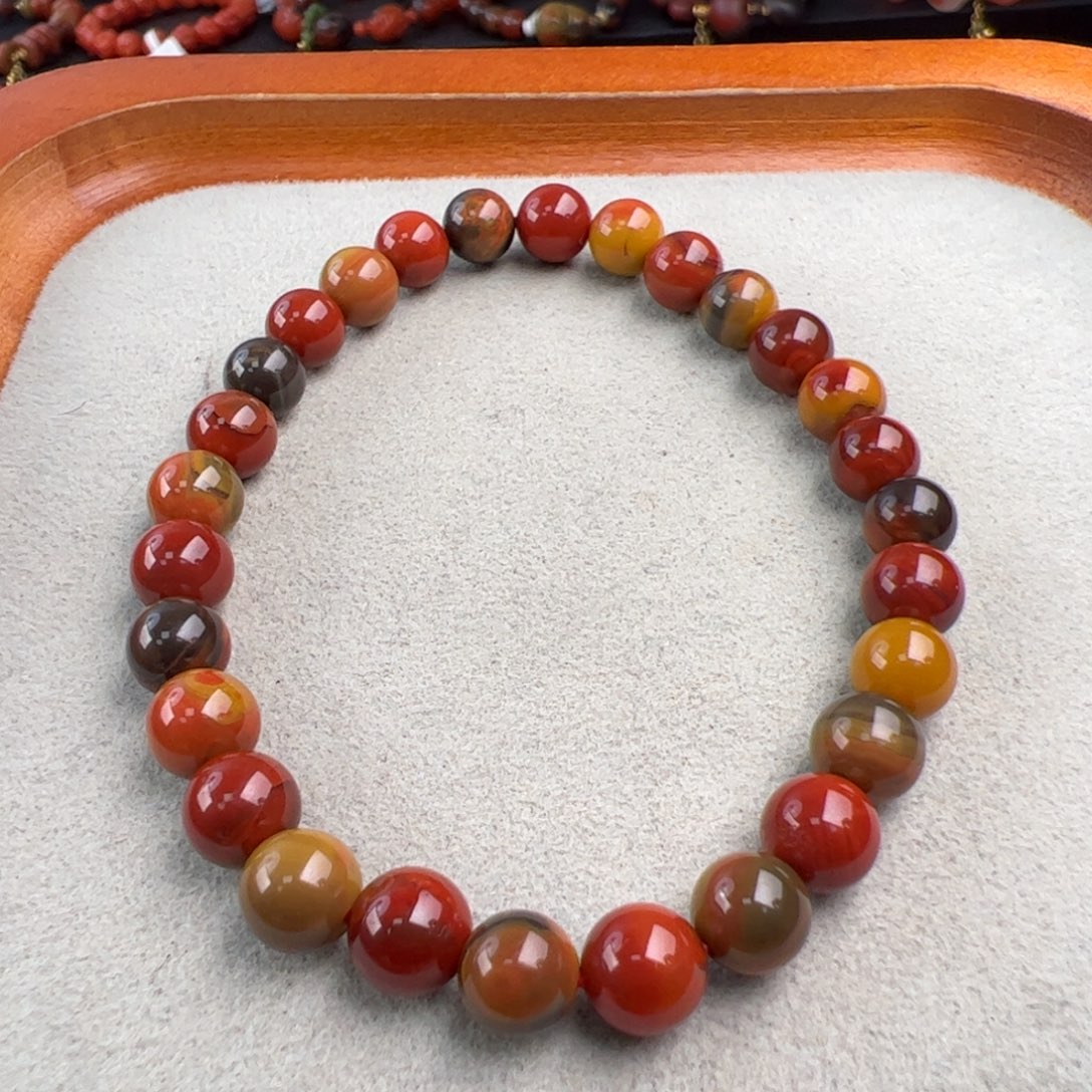 南红玛瑙未镶嵌（大山包彩浆6mm*