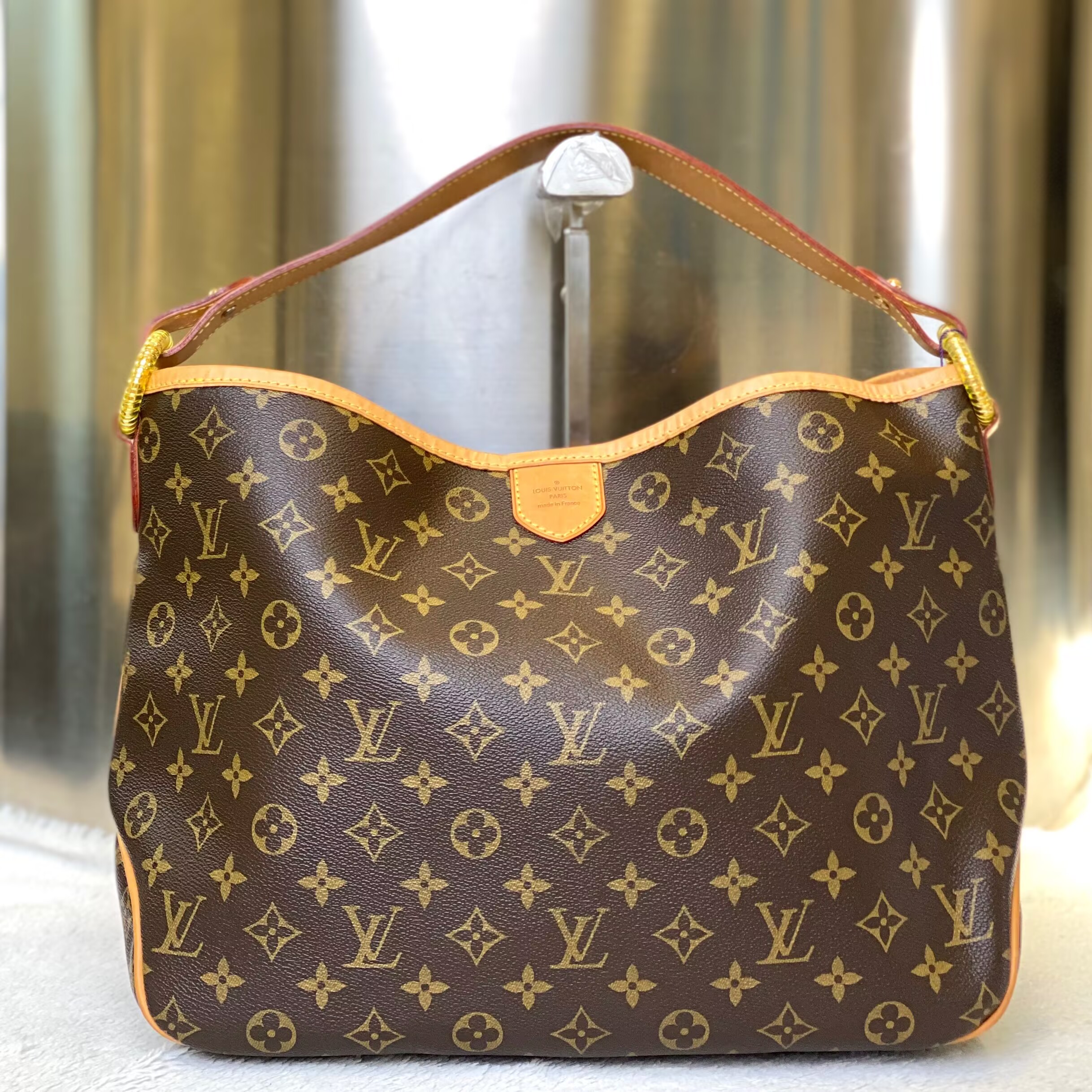 99新 LouisVuitton/路易威登 爱马98新LVdelightful托特单肩1111