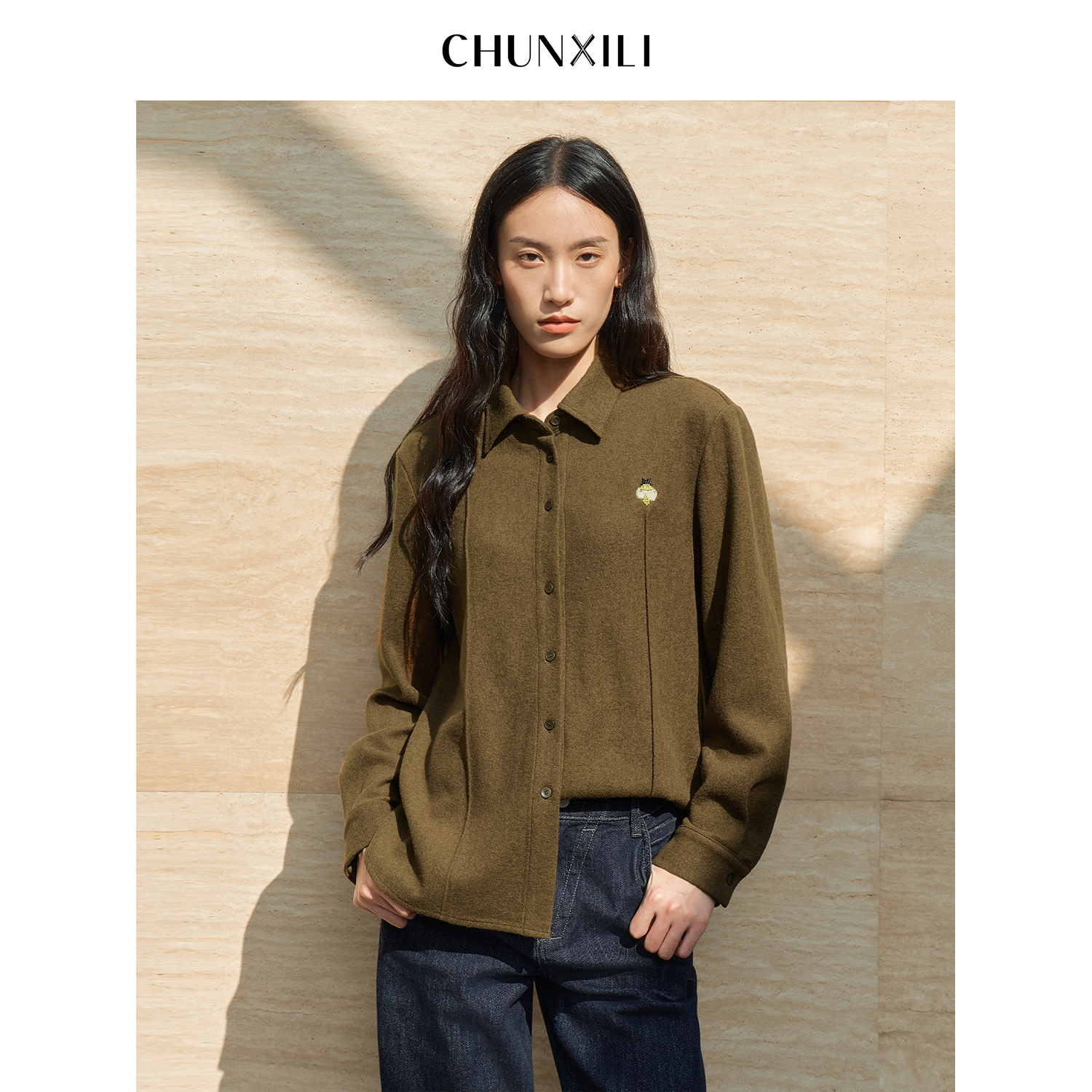 CHUNXILI/春熙里 秋冬小众设计感极简衬衫D04C54033