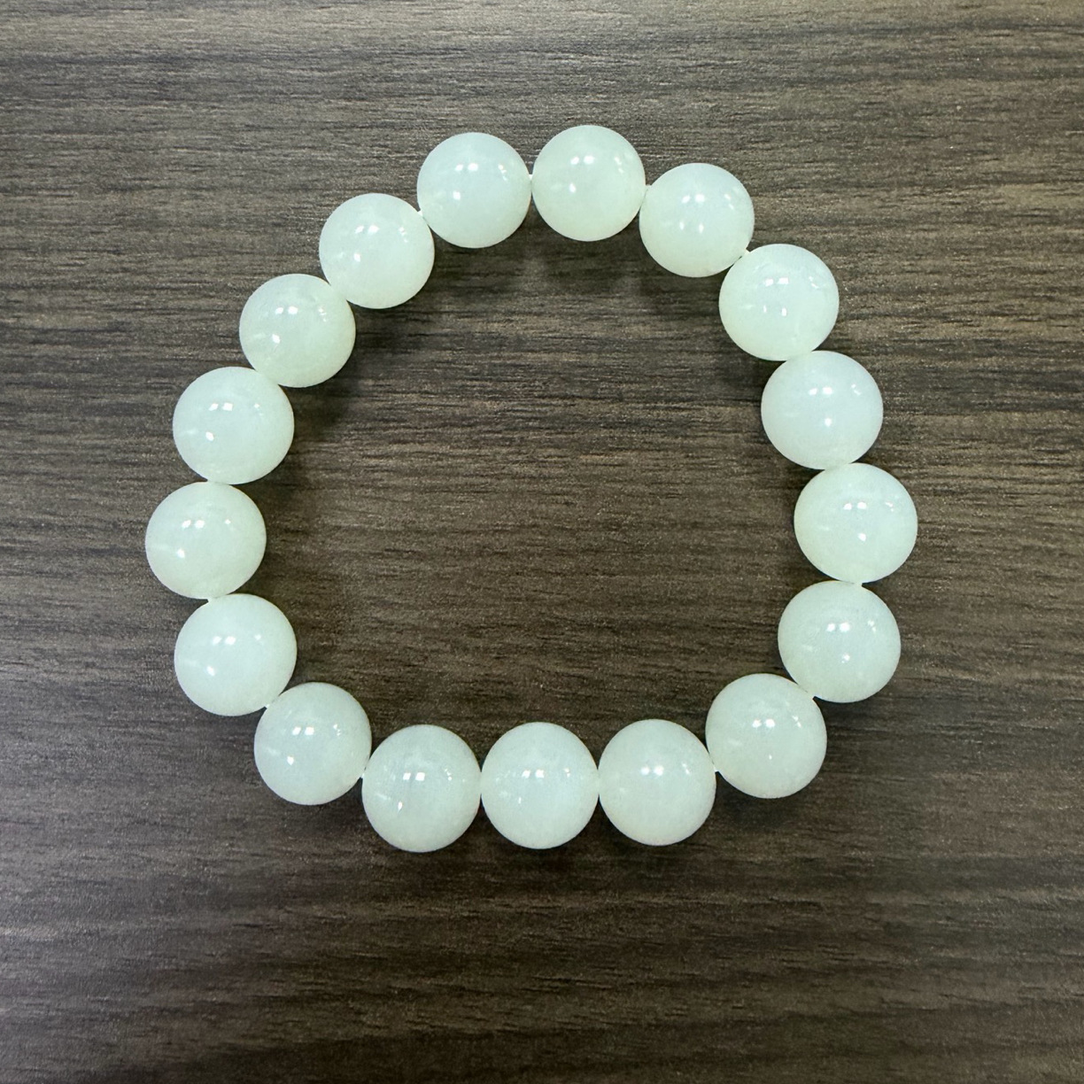 Z234992和田玉于田料白玉手串12mm